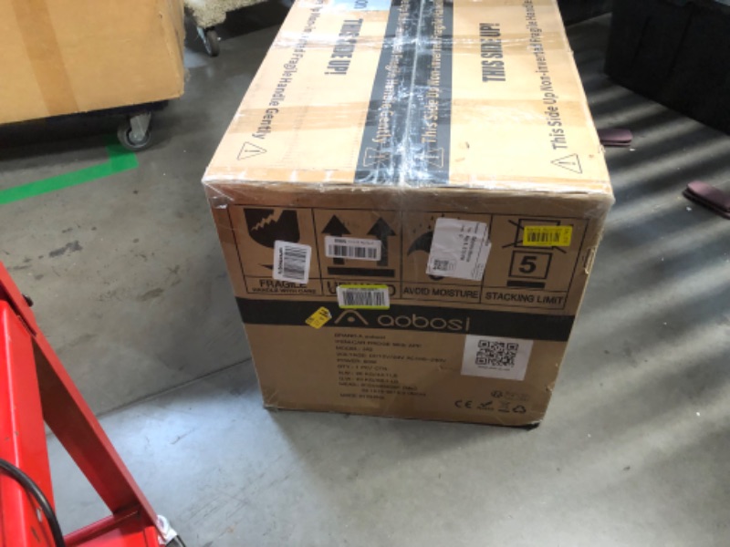 Photo 1 of ***MAJOR DAMAGE - LID BROKEN OFF - MISSING RETRACTABLE HANDLE - SEE PICTURES***
AAOBOSI 12 Volt Car Refrigerator, 45Qt (42L) Portable Car Fridge Freezer Electric Cooler Dual Zone Extension Handle, 12/24V DC and 110-240V AC, Mini Fridge for Camping, Travel