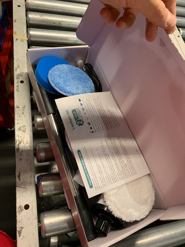 Photo 1 of (PARTIAL SET) Leebein Electric Spin Scrubber, Cordless Cleaning Brush with 8 Replaceable Brush Heads, Tub and Floor Tile 360 Power Scrubber Dual Speed with Adjustable & Detachable Handle for Bathroom Kitchen Car