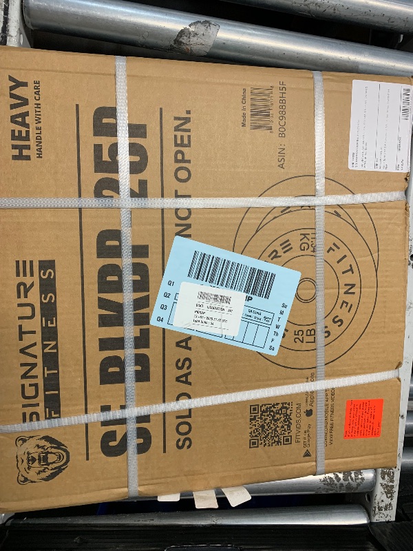Photo 1 of ***FACTORY SEALED*** 2" Olympic Bumper Plate Weight Plates with Steel Hub, 25LB, Pair
