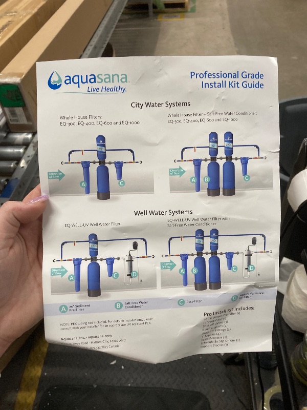 Photo 1 of Aquasana Whole House Water Filter System - Salt-Free Descaler - Carbon & KDF Home Water Filtration - Reduces Sediment & 97% Of Chlorine - Rhino Chlorine - WH-1000-CS