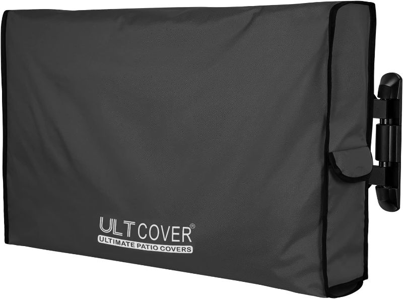 Photo 1 of  ULTCOVER Waterproof Outdoor TV Cover for 55-59 inch Outside Flat Screen Televisions with Mounts and Stands, Black
