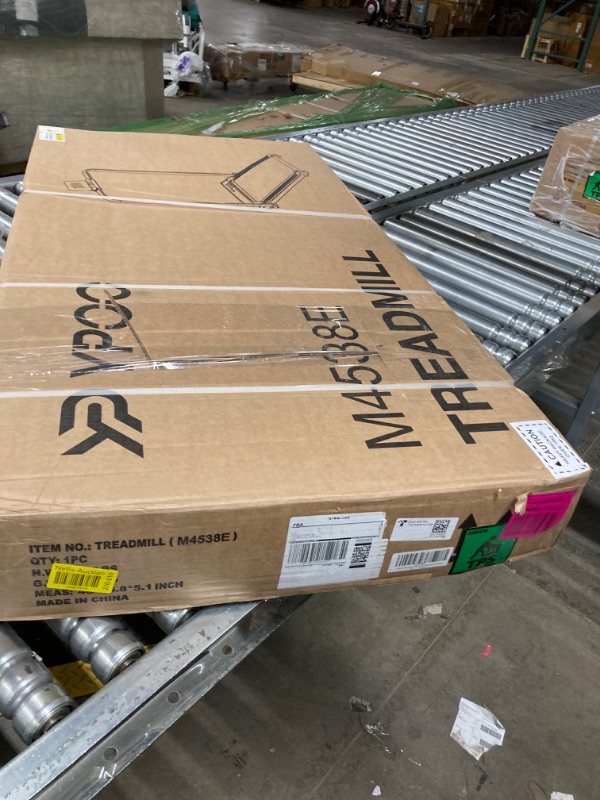 Photo 1 of YPOO Foldable Treadmill with Incline, Walking Pad with Handle Bar and Incline, Portable Walking Pad Treadmill Under Desk for Home Office with 300lbs Capacity, Compact Design