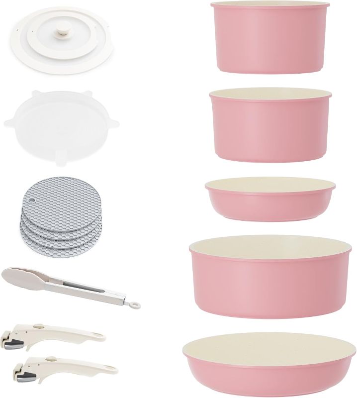 Photo 1 of , Glass Lids, S Free, Dishwasher & Oven Safe, Soft Pink