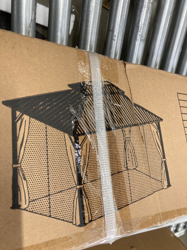 Photo 1 of **MISSING 2 BOXES**

BPS Hardtop Gazebo9X11.4X7.5 Outdoor Tent Shelter Canopy with Netting for Patio, Garden, Yard and Party