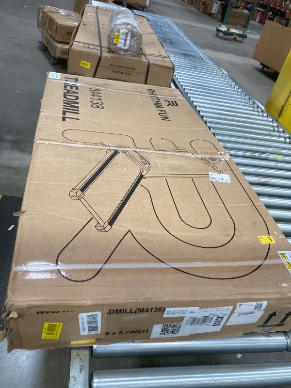 Photo 1 of ****see comment***RHYTHM FUN Incline Foldable Treadmill, Walking Pad Treadmill with Incline, 300 lbs Portable Treadmills with Handles for Home Office Use, Under Desk Compact Walking pad with LED Display & APP