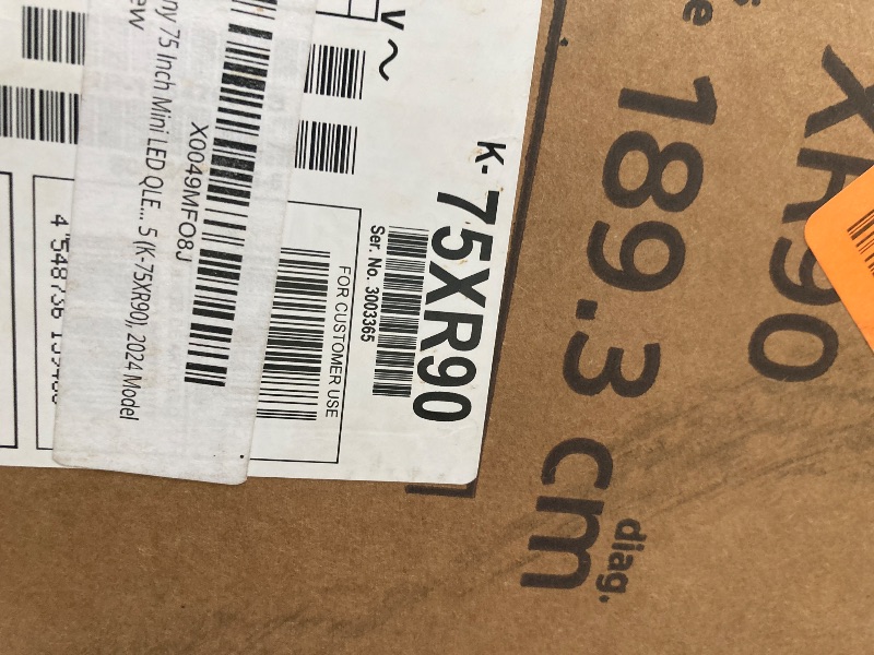 Photo 1 of Sony 75 Inch Mini LED QLED 4K Ultra HD TV BRAVIA 9 Smart Google TV with Dolby Vision HDR and Exclusive Features for PlayStation 5 (K-75XR90), 2024 Model