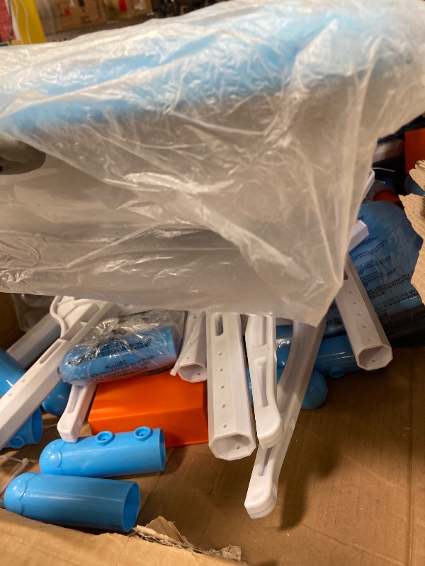 Photo 1 of LulliSpace Kids Study Table and 6 Chairs Set,Height Adjustable Table and Chairs for Children and Toddlers,47.2"X23.6"Graffiti Desktop,Suitable for Daycare,Classrooms, Home