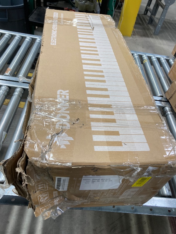 Photo 1 of Donner 61 Key Keyboard Piano, Electric Piano Keyboard Kit with 249 Voices, 249 Rhythms - Includes Piano Stand, Stool, Microphone, Gift for Beginners, Black (DEK-610S)