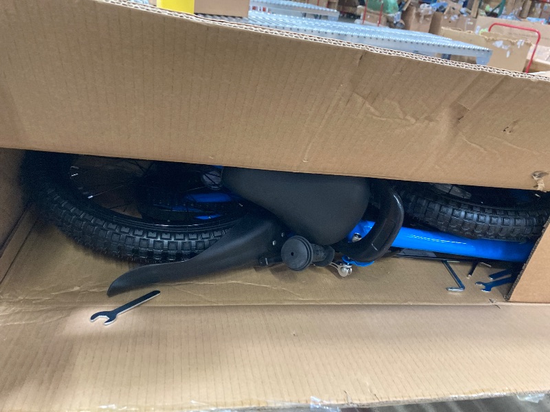 Photo 1 of 16 Inch Kids Bike Girls and Boys Blue Kid Bicycle with Kickstand & Training Wheels
