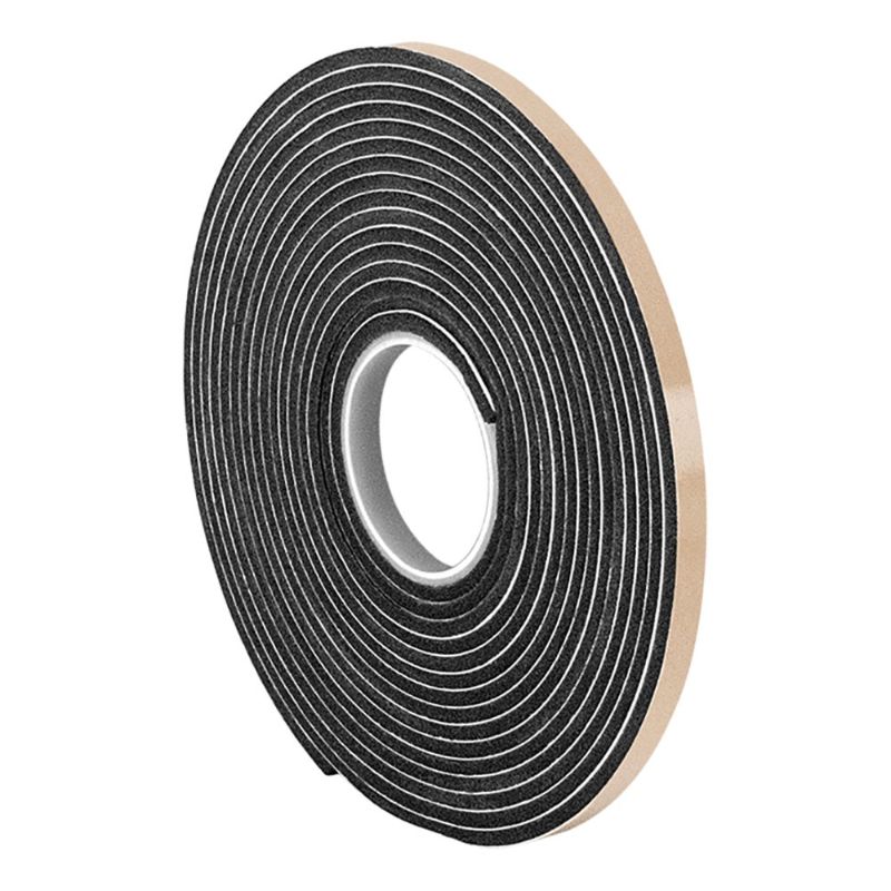 Photo 1 of 3M 4492B Polyethylene Foam Tape, 0.25" width x 5yd length (36 roll) double coated polyethylene tape black
