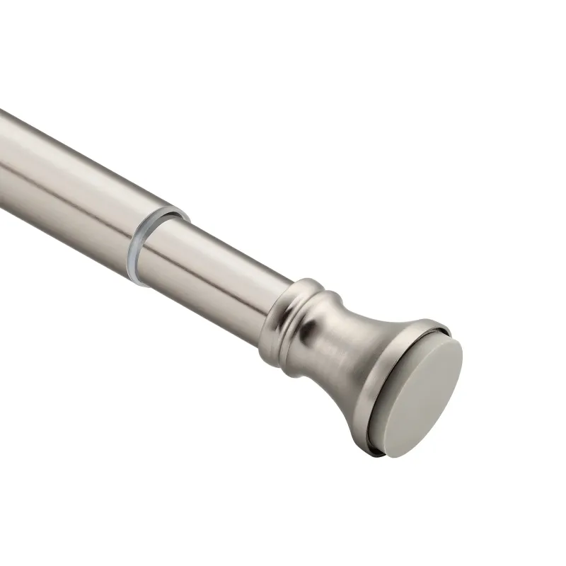 Photo 1 of AmazerBath Shower Curtain Rods Tension Adjustable, 26-42 inches Rust-Resistance Tension Curtain Rod Bathroom Rod, Spring Tension Shower Rods No Drill, Nickel
