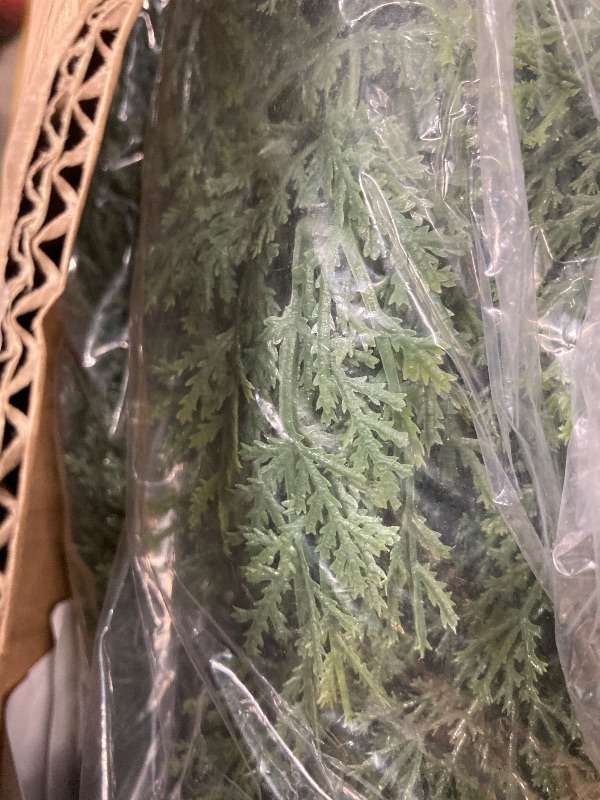 Photo 1 of Artificial Cedar Tree 2 Pack 3 ft Outdoor Artificial Topiary Cedar Plants Fake Tree UV Rated Potted Plants for Porch Decor Faux Pine Tree for Perfect Housewarming Gift
