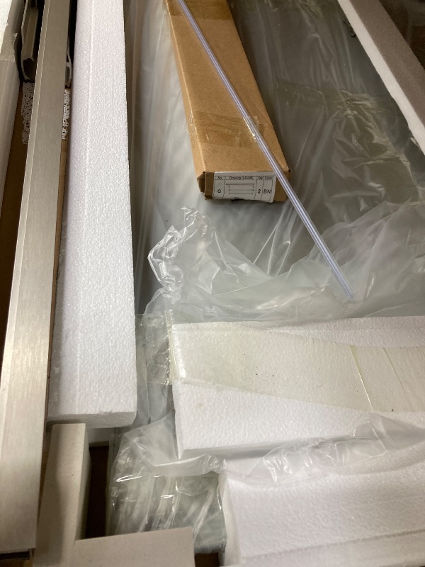 Photo 1 of 44–48" W × 72" H Shower Doors, Semi-Frameless Double Sliding Glass Shower Door, SGCC Certified 1/4" (6mm) Clear Tempered Glass, Brushed Nickel Finish | ENSO SENKA