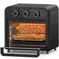 Photo 1 of TaoTronics Air Fryer, 1700W 14.8 Quart, 5 in 1 Toaster Oven Countertop, Oil-Less Cooking, Stainless Steel, Black