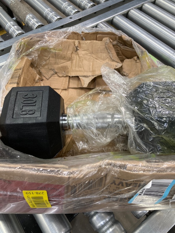 Photo 1 of ***THERE IS ONLY ONE****Fitvids Premium Rubber Encased Hex Dumbbell, 30LB Pair
