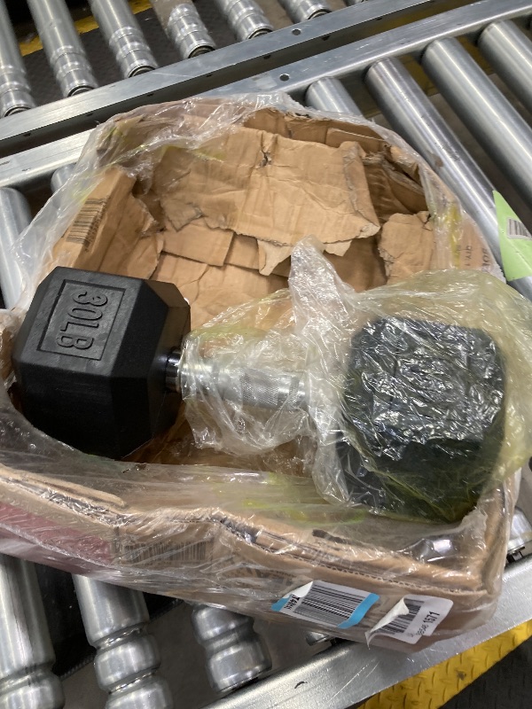 Photo 1 of ***THERE IS ONLY ONE****Fitvids Premium Rubber Encased Hex Dumbbell, 30LB Pair