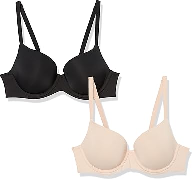 Photo 1 of Amazon Essentials Women's Full Cover Microfiber Bra, Pack of 2
