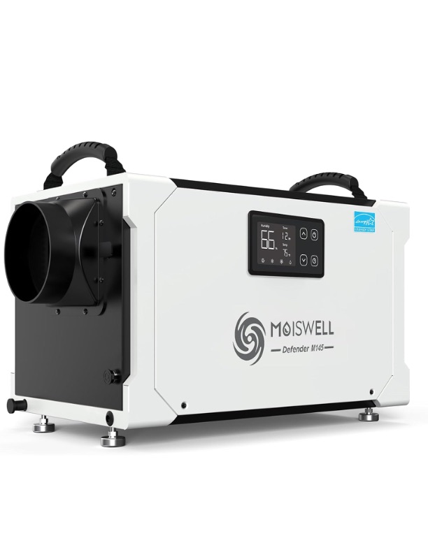 Photo 1 of 145 Pint Commercial Dehumidifier with Drain Hose for Crawl Spaces, Basements, Industry Water Damage Unit, Large Capacity, Compact, Portable, Auto Defrost, Memory Starting