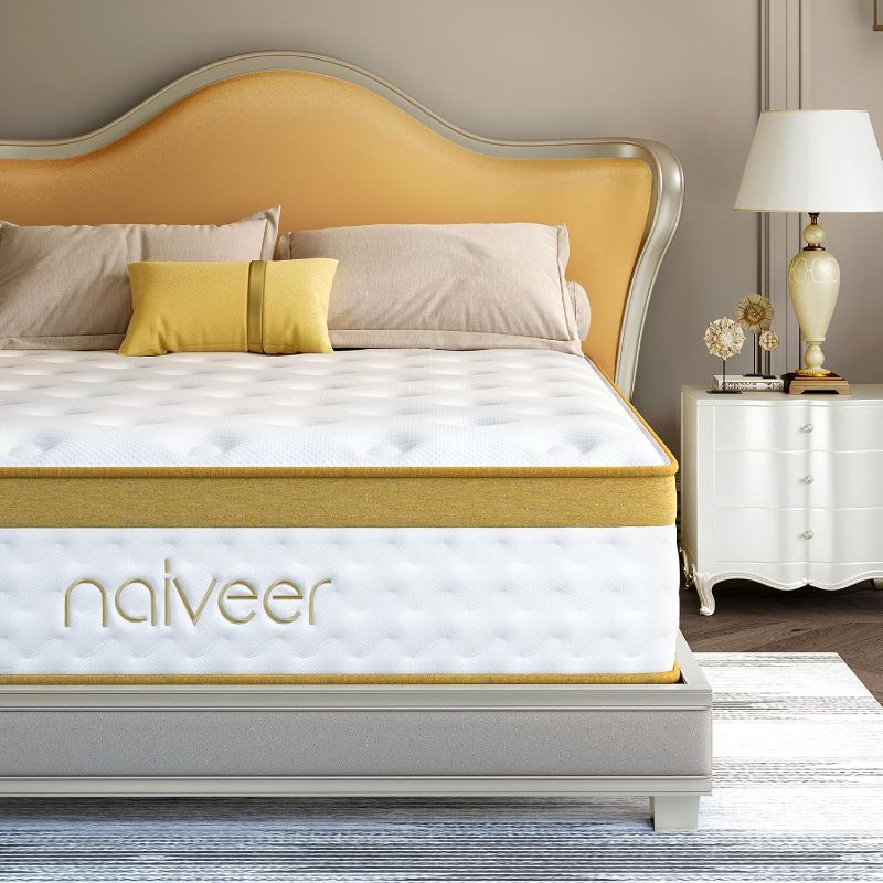 Photo 1 of  Full Size Mattress, 10 Inch Hybrid Full Mattress in a Box with Pocketed Springs Memory Foam for Back Pain & Pressure Relief with CertiPUR-US Certified Foam