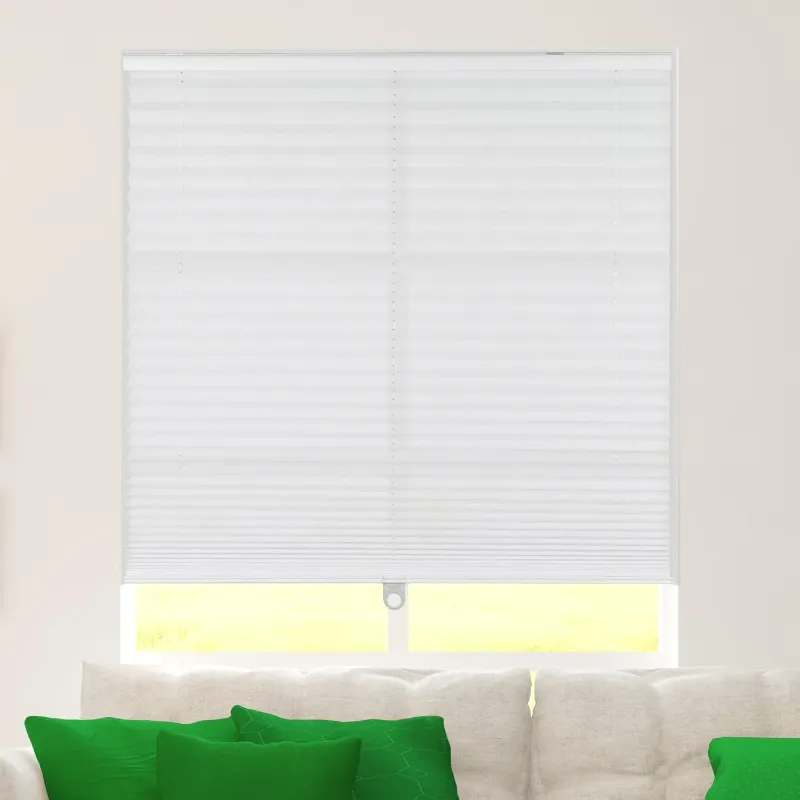 Photo 1 of  INTERIORS Pleated Fabric Window Shade, Light Filtering, Cordless, 22"W x 60"H, White