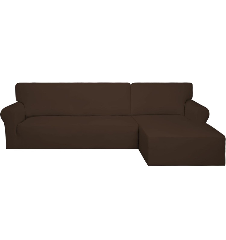 Photo 1 of 
PureFit Super Stretch Sectional Couch Covers dark green color
