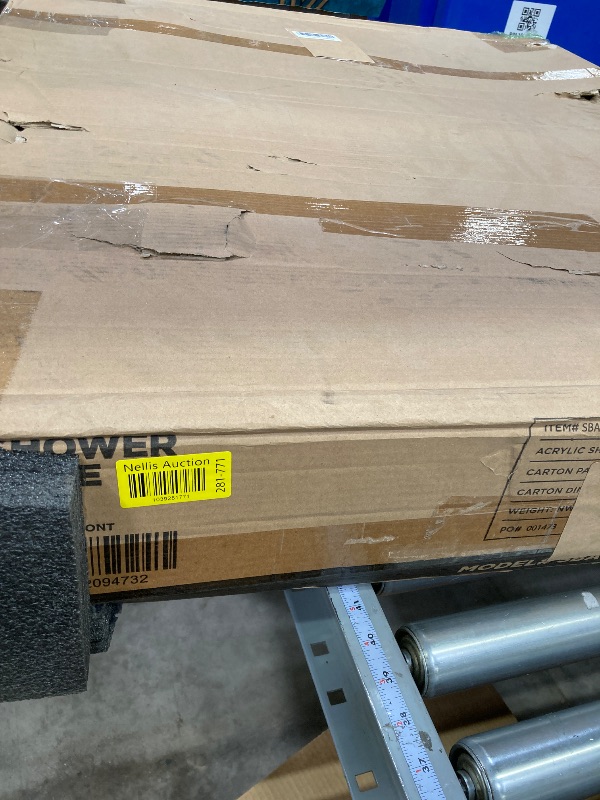 Photo 1 of ***CRACK ON CORNER***Fine Fixtures Single Threshold Acrylic Shower Base - Non-Slip Textured Surface, Durable Shower Floor Pan 42" x 36" for Easy Installation, White Color for Modern Bathrooms