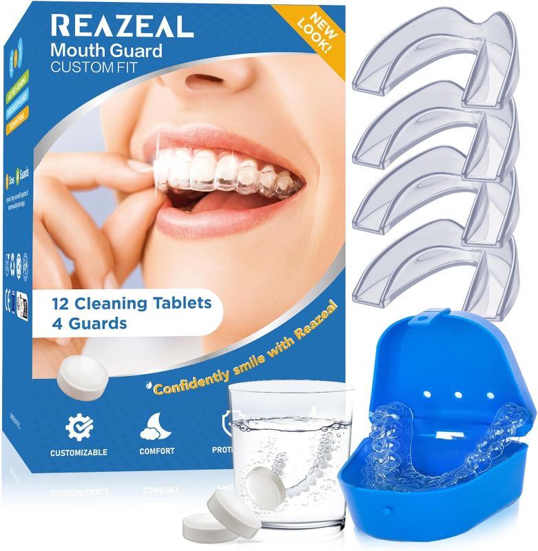Photo 1 of 
Mouth Guard for Grinding Teeth at Night: Moldable Dental Guard for Sleeping - Nighttime Protection for Teeth with 12 Cleaning Tablets