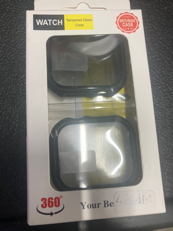 Photo 1 of AMOSTIIIIIIC 2 Pack Anti-Spy Screen Protector For Apple Watch Series 10, Hard PC Apple Watch Case With Tempered HD Privacy Glass Black Apple Watch Cover For iWatch Series 10(Black, 42mm)
