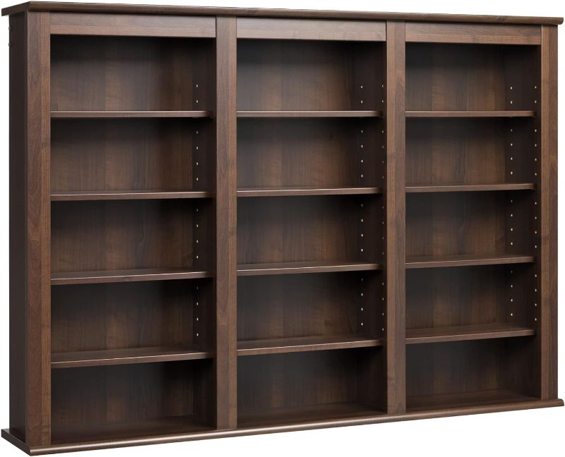 Photo 1 of ***MISSING PARTS**Espresso 3-Column Display Cabinet, Storage Cabinet, CD Storage Cabinet, DVD Storage Cabinet with 12-Adjustable Shelves