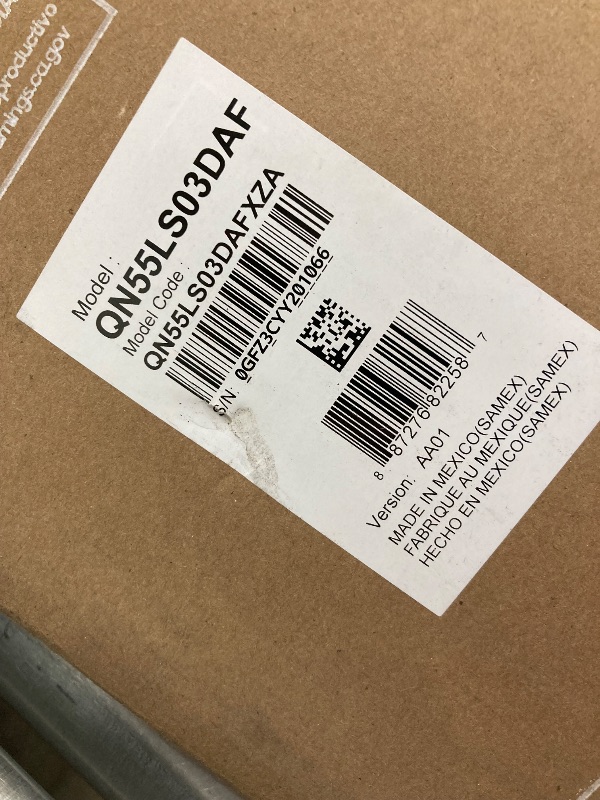 Photo 1 of ***PARTS ONLY***
SAMSUNG 55-Inch Class QLED 4K LS03D The Frame Series Quantum HDR Smart TV w/Dolby Atmos, Art Mode, Anti-Reflection, Customizable Frame, Slim Fit Wall Mount with Alexa Built-in (QN55LS03D, 2024 Model)