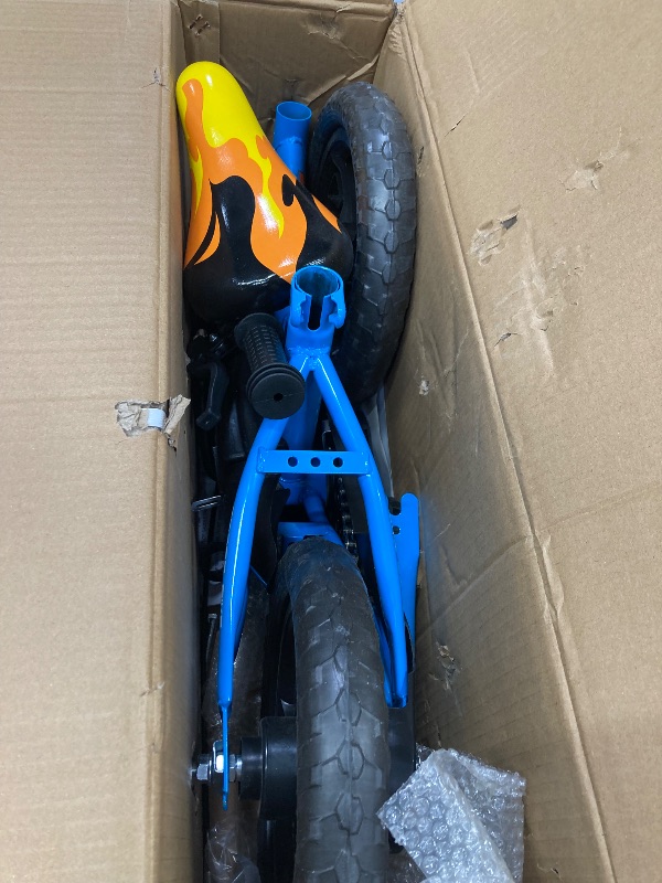 Photo 1 of 12 inch Kids Bike with Training Wheels, 2-in-1 Kids Bicycle with Adjustable Handlebar/Seat, Toddler Bike Children Christmas Birthday New Year Gift for Boys Girls Kids Toddlers 1 to 5 Years Old
