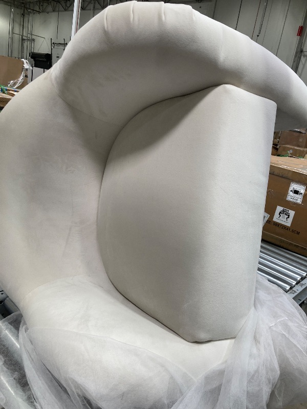 Photo 1 of Ariana 360 Degree Swivel Barrel Chair Swivel Accent Chair for Living Room with Armrest Small Accent Chair for Home Barrel Chairs Chairs Living Room Linen Microfiber