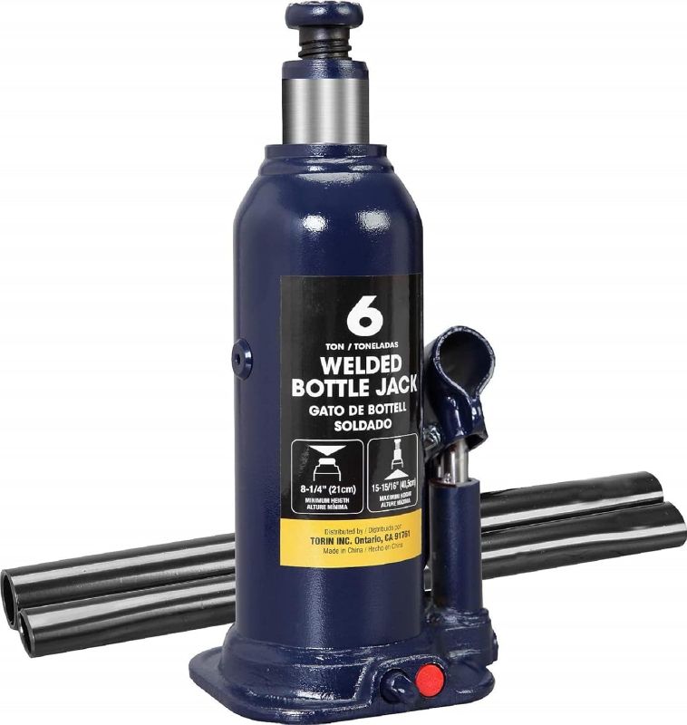 Photo 1 of BIG RED AT90603UR Torin Welded Hydraulic Car Bottle Jack for Auto Repair and House Lift, 6 Ton (12,000 lb), Blue