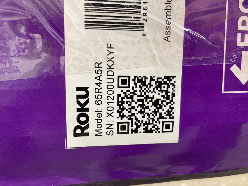 Photo 1 of ****BROKEN SCREEN****Roku Smart TV – 65-Inch Select Series 4K HDR RokuTV with Roku Enhanced Voice Remote, Brilliant 4K Picture, Automatic Brightness, & Seamless Streaming – Live Local News, Sports, Family Entertainment