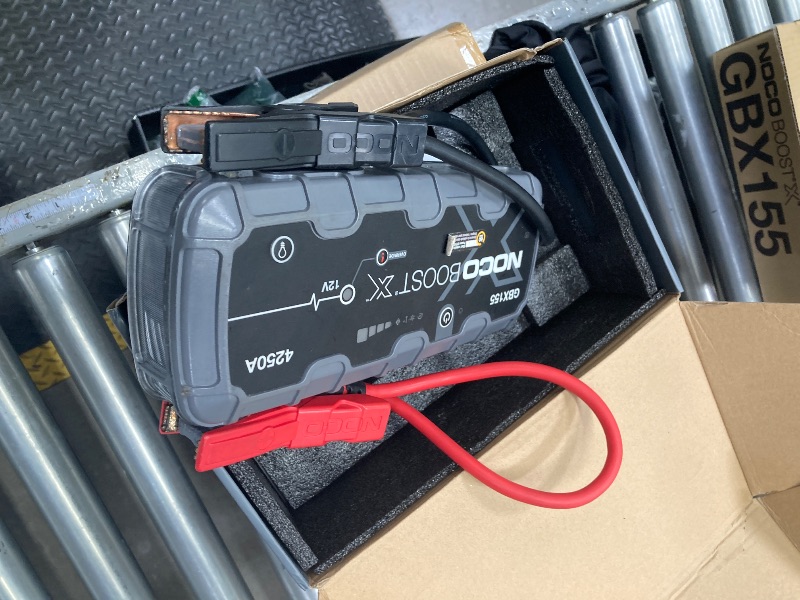 Photo 1 of ***PARTS ONLY***NOCO Boost X GBX155 4250A 12V UltraSafe Portable Lithium Jump Starter, Car Battery Booster Pack, USB-C Powerbank Charger, and Jumper Cables for up to 10.0-Liter Gas and 8.0-Liter Diesel Engines
