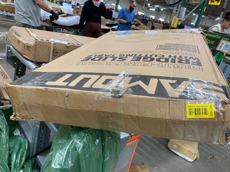 Photo 1 of SAMOUT Fridge Slide with Chopping Board, Inner 39.2 x 22.4in, Vehicle Refriderator Slider with 4 Buckle Straps, Max 287 LBS, 3rd Gen