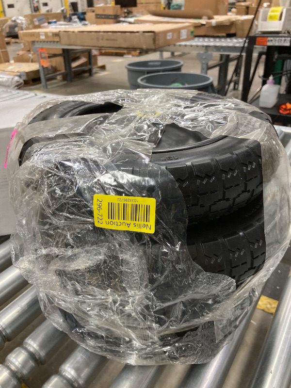 Photo 1 of 13" Flat Free Wheels Replacement for GOR Garden Cart Tires, 4.00-6 Solid Tires with 5/8"Bearings, 13" No Flat Wheels for GOR Garden Carts/Hand Trucks/Garden Carts
