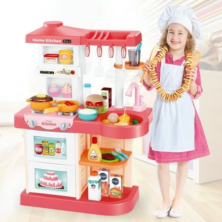 Photo 1 of Beefunni Play Kitchen Set for Kids Girls Toddlers Kitchen Playset Includes Toy Kitchen Accessories for Pretend Play Indoor Toys Playset Christmas