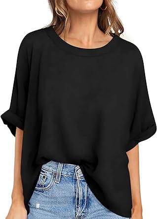 Photo 1 of ***tank top*** UEU Women Oversized T-Shirt Loose Fit Workout Tops Short Sleeve Gym Basic Tee Shirt
XXL