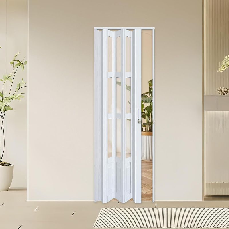 Photo 1 of Accordion Door 38x80in,White PVC Folding Door