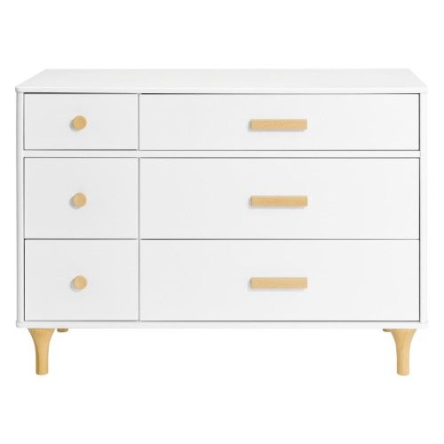 Photo 1 of Babyletto Lolly 6-Drawer Double Dresser, Assembled - White/Natural
