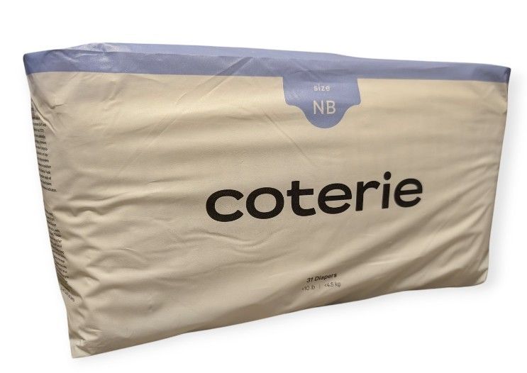 Photo 1 of 1X Coterie the Diaper Newborn Size 31 Count Under 10 Lbs NEW Sustainable Clean