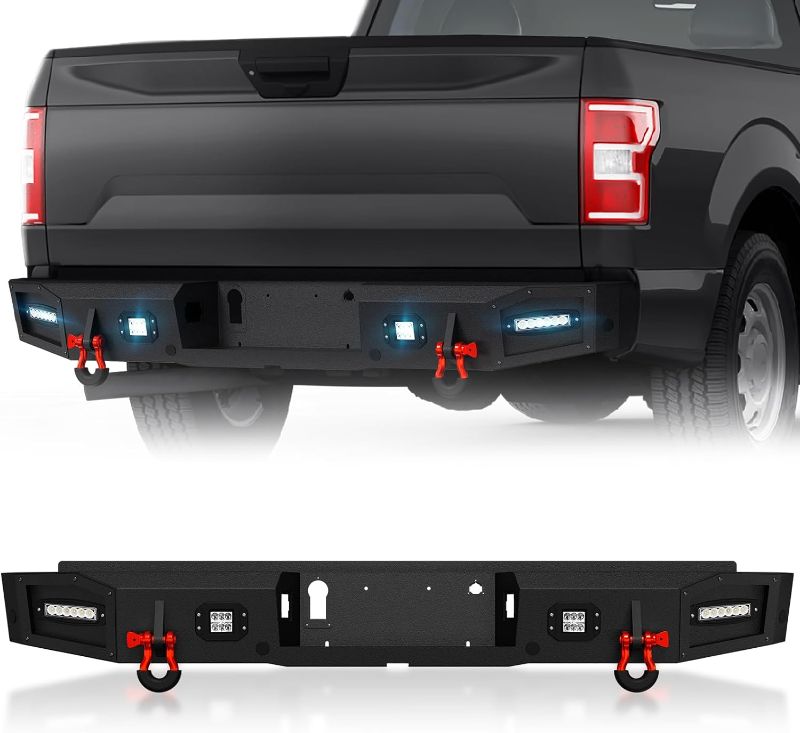 Photo 1 of AKKON - Fit 2009-2014 Ford F-150 Standard/Styleside Bed Black Rear Bumper w/Base Towing Package [w/Sensor Hole]