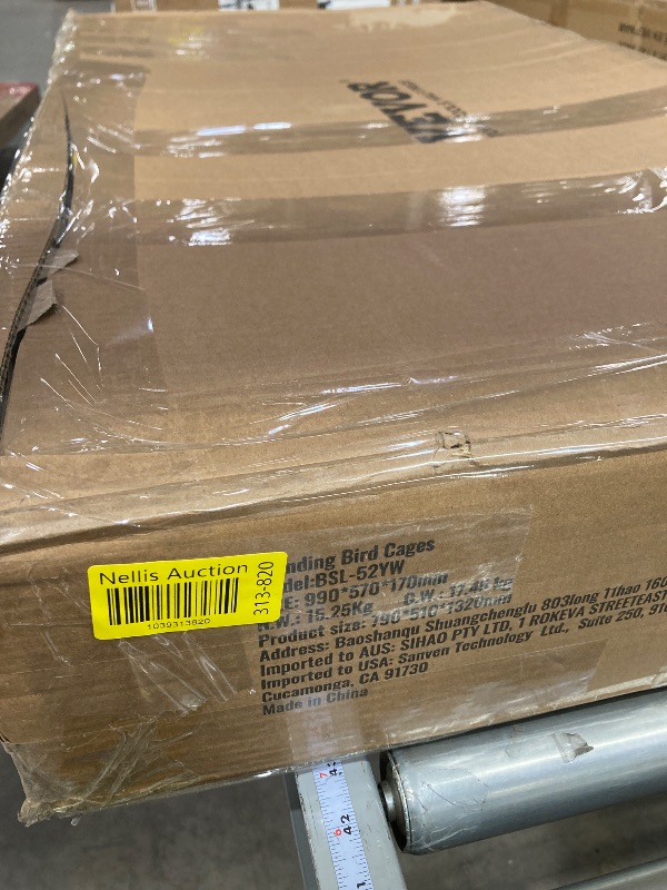 Photo 1 of VEVOR 52 Inch Bird Cage, Wrought Iron Large Parakeet Flight Cage with Rolling Stand and Slide Out Tray, Standing Big Bird Cage for Parakeets, Parrots, Cockatiels, Budgies, Lovebirds, Pigeons