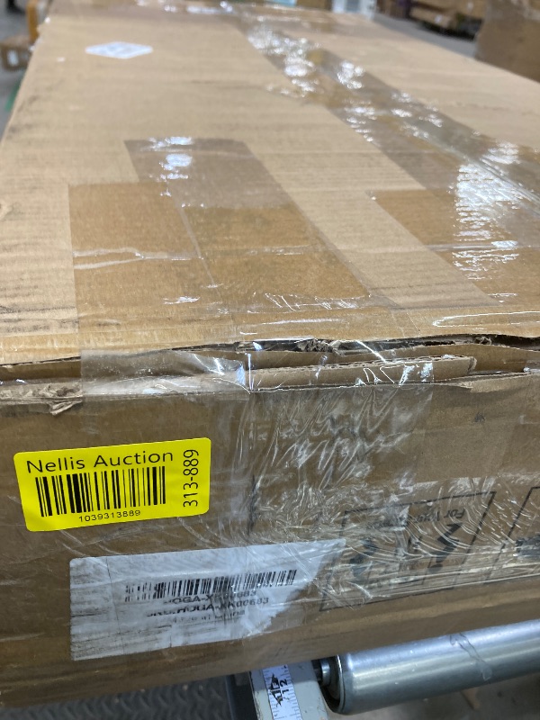 Photo 1 of LITTLE TREE 39" Small Conference Table for 4, Round Meeting Table with X-Shaped Stable Pedestal, for Office, Conference Room, Small Spaces, Dark Brown