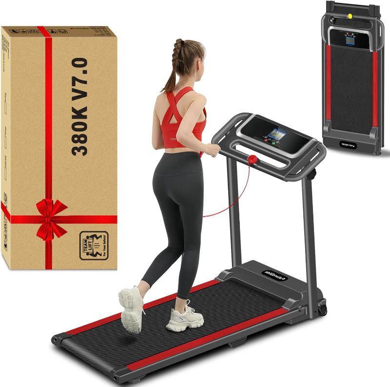 Photo 1 of ***treadmill keep stopping while in use****Treadmill for Home, 3.0 HP Foldable Portable Treadmill with Handle, Small Compact Treadmill 300 LBS Capacity with 12 Preset Programs LED Display Walking Running Treadmills for Office