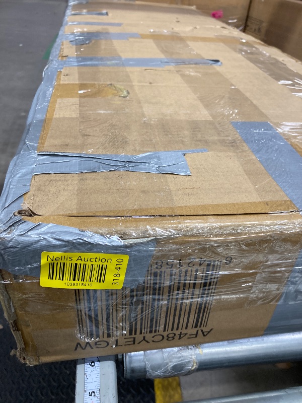 Photo 1 of Walker Edison Rustic Wood Farmhouse Entryway Accent Table with Storage Drawer Entry Table Living Room End Table, 48 Inch, 32" H x 48" L x 16" W, Grey