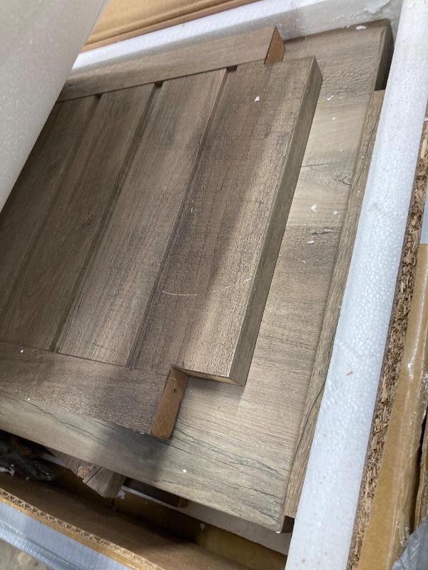 Photo 1 of Walker Edison Rustic Wood Farmhouse Entryway Accent Table with Storage Drawer Entry Table Living Room End Table, 48 Inch, 32" H x 48" L x 16" W, Grey