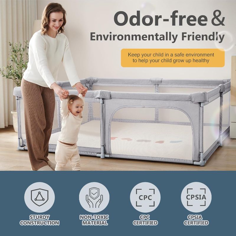 Photo 1 of babyb playpen , playyards for toddlers baby fence with breathable net ****picture is a reference***