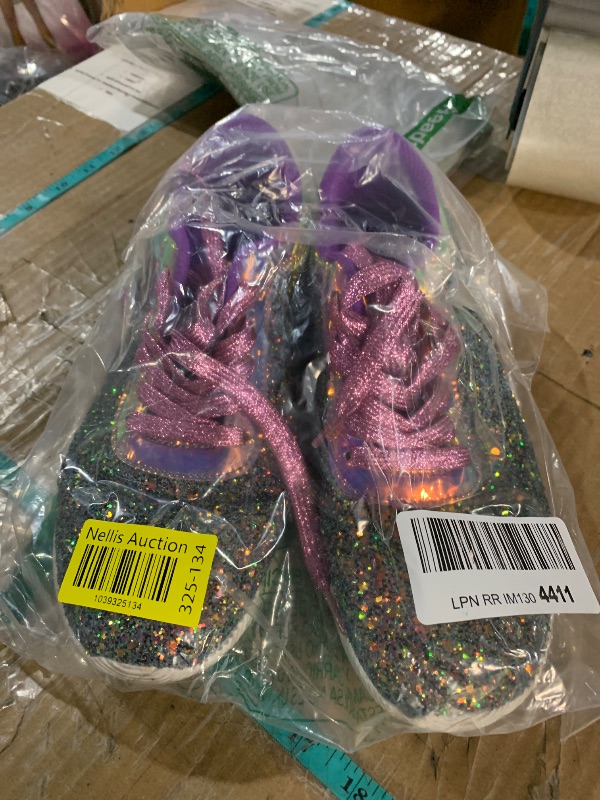 Photo 1 of (USED/FAIR) BELOS Women's Fashion Sneakers Glitter Shoes with Vibrant Colors and Sparkle(8B(M) US, Purple)